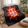 Coperta in Flanella Stampata Serbia Amica della Pelle Calda Decorativa Plaid per Divano Letto Interno Uso Quotidiano