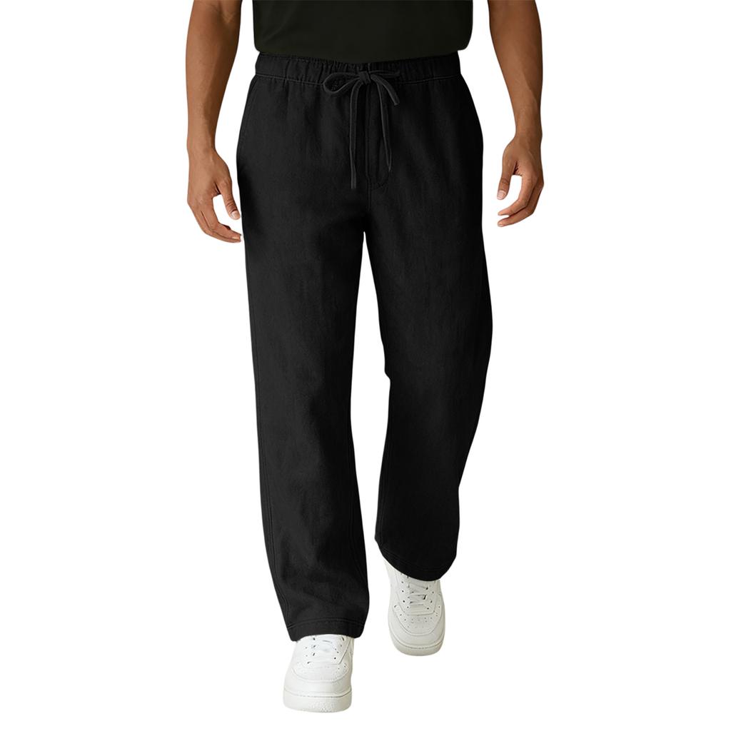Men's Relaxed,Fit Drawstring Straight,Leg Pants