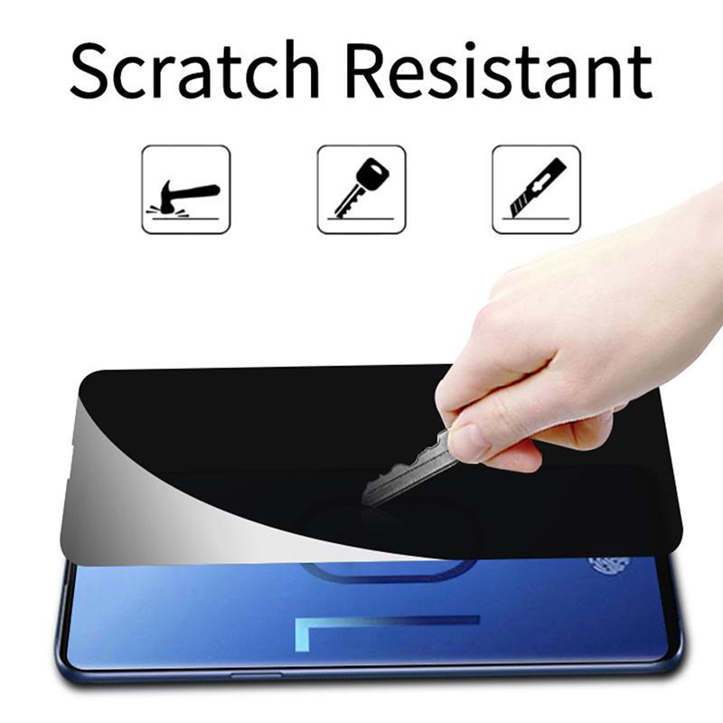 2PCSPrivacy Tempered Glass for Samsung Galaxy S24 S23 Plus Anti-spy Screen Protector Fingerprint Function for Samsung S22 S21 S25