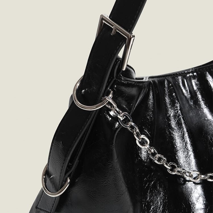 Shoulder Hobo Body Patent for with Business A4 Large for Looks for Commuting To Work or PU Leather [PETITCHOU] Bag, Bag, Bag, Enamel, Leather, Women,