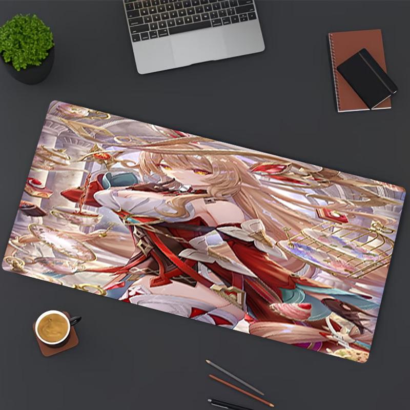Genshin Impact Print Mouse Pad, for Keyboard Pad Laptop PC Mat for Office Home Use, Desk Decor, Perfect Birthday Gift for Gamers