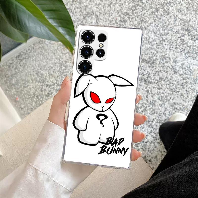 Bad Bunny Heart Rabbit X 100pre Phone Case For Samsung S24 S23 Ultra S22 S20 Plus S21 FE Clear Cases Cover Galaxy S24Ultra Funda