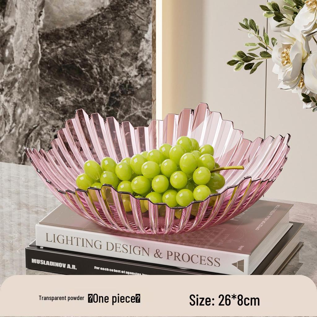 Nordic Style Crystal Fruit Bowl - Elegant Candy & Snack Display for Living Room Coffee Table