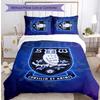 Sheffield Wednesday Football Printed 3 Pieces Bedding Set, Comfortable Skin Friendly Bedroom Duvet Cover Set