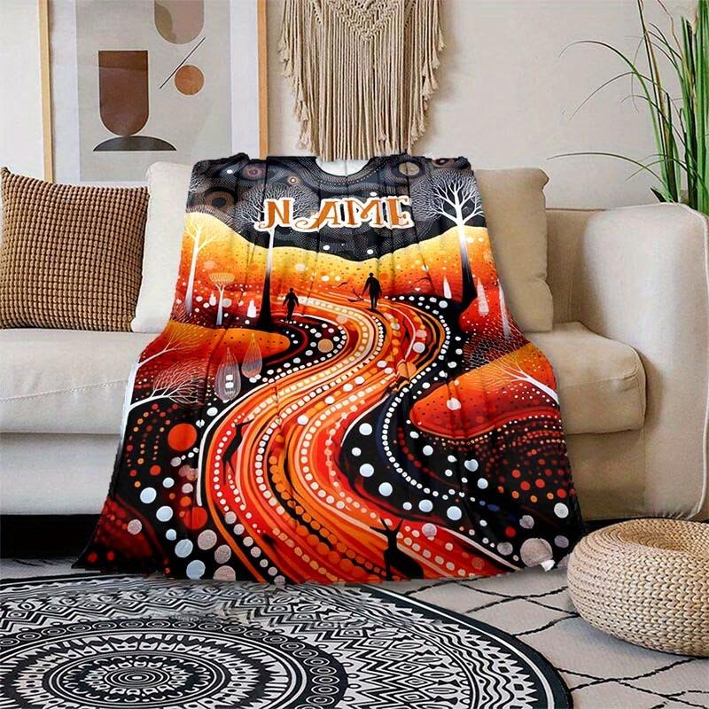 Australia Indigenous Customize Your Name Blanket Warm Comfortable And Soft Blankets Are Suitable For Home Lunch Break Blanket Office Sofa Sofa Gift To