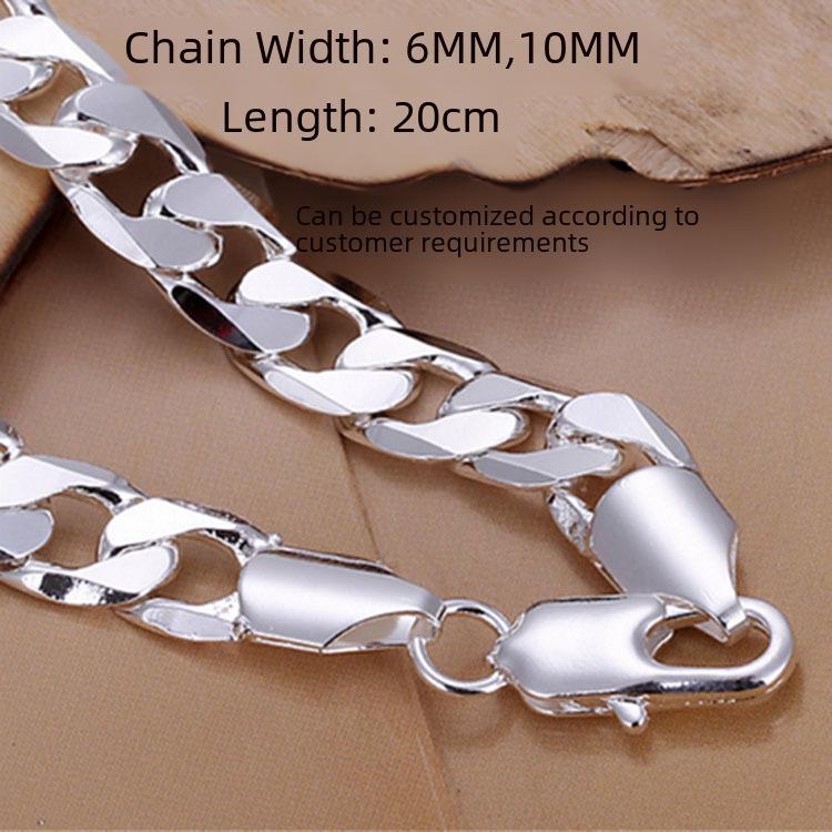 Europeiske og amerikanske flate menns 10 mm galvaniserte gull-platinaarmbånd, 2019-utgaven