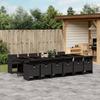 VidaXL 13-piece Garden Dining Set Black Cushions Braided Resin 3210583
