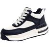 Thick-soled high-top shoes for women's ins cool new leather leather surface velvet muffin versatile sports and leisure board shoes