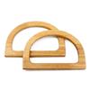 Eco-Friendly Natural Wood D-Shaped Bag Handle 1Pcs Half Circle Replacement for Crochet Shoulder Bag DIY Sewing Project