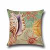 High-quality Linen Marine Animal Pillow Cushion Cover With Timeless Sea Creature Art