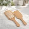 Bamboo Bristles Detangling Paddle Brush Ergonomic Handle Scalp Massage Brush  Blow Drying