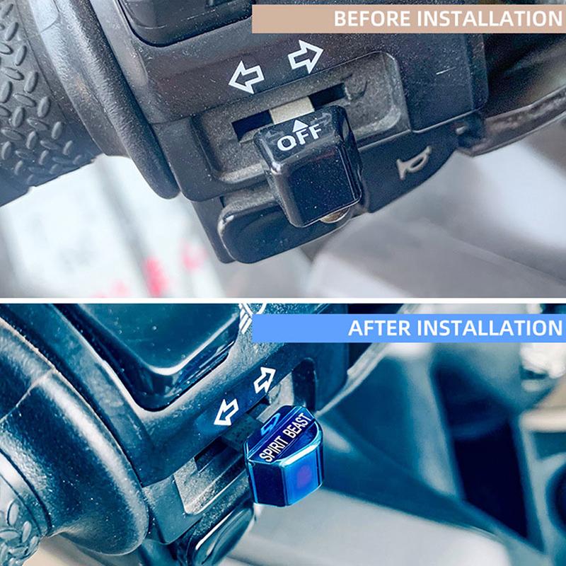 Buton comutator motocicletă semnalizare fază lungă și scurtă capac cheie îndepărtat