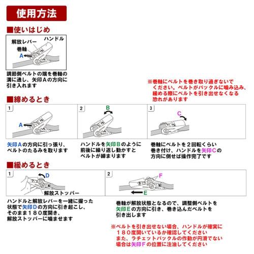 SK11 (SK11) Stainless Steel Ratchet Belt Tensioner, 25mm x 4.5m, Open Hook, RTS-2545S