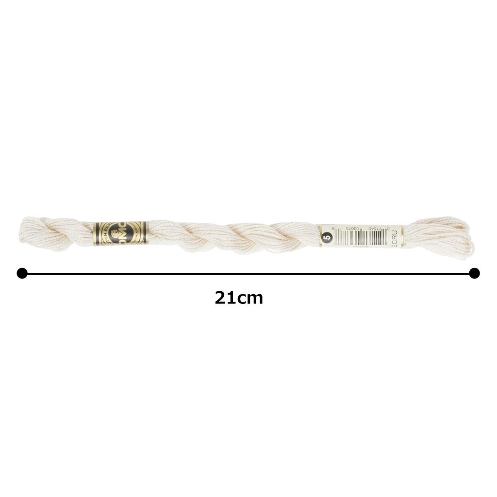 DMC Cotton Pearl Embroidery 12 ECRU Thread, Skeins, No. 5, (White), DMC115-5B