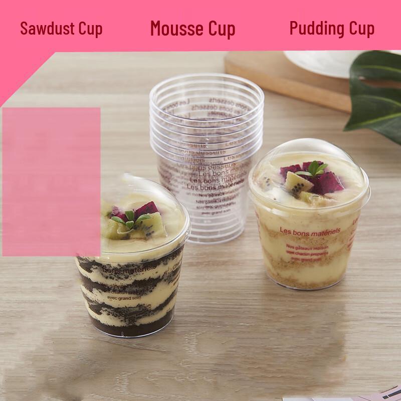 

Pabei 200ml Disposable Plastic Mousse & Dessert Cups