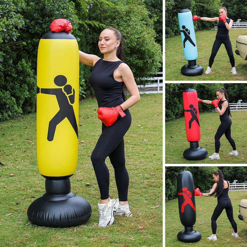 Large Inflatable PVC Boxing Column Toy for Kids - Educational 3D Martial Arts Tumbler