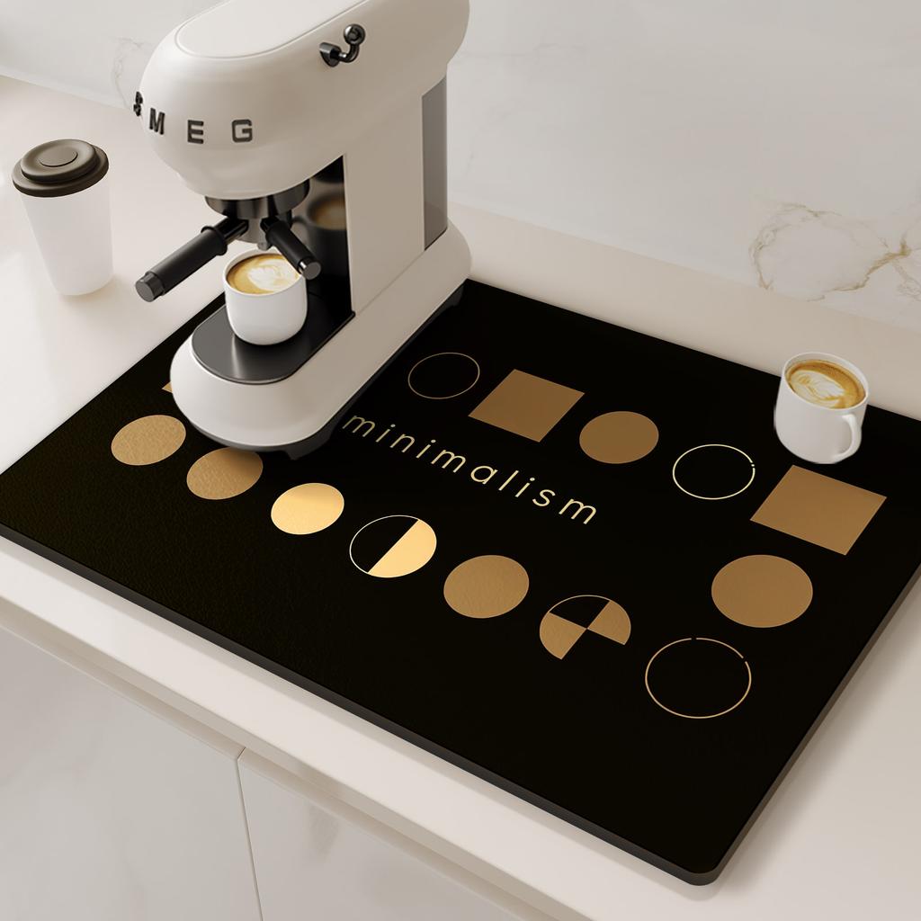 Coffee Machine Mat Drain Pad For Kitchen Non-slip Dish Drying Mats Quick Dry Tableware Faucet Placemat Dinnerware