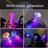 LED Light Wind Power Generation Airplane Helmet Decorative Airplane  Electric Vehicle Motorcycles