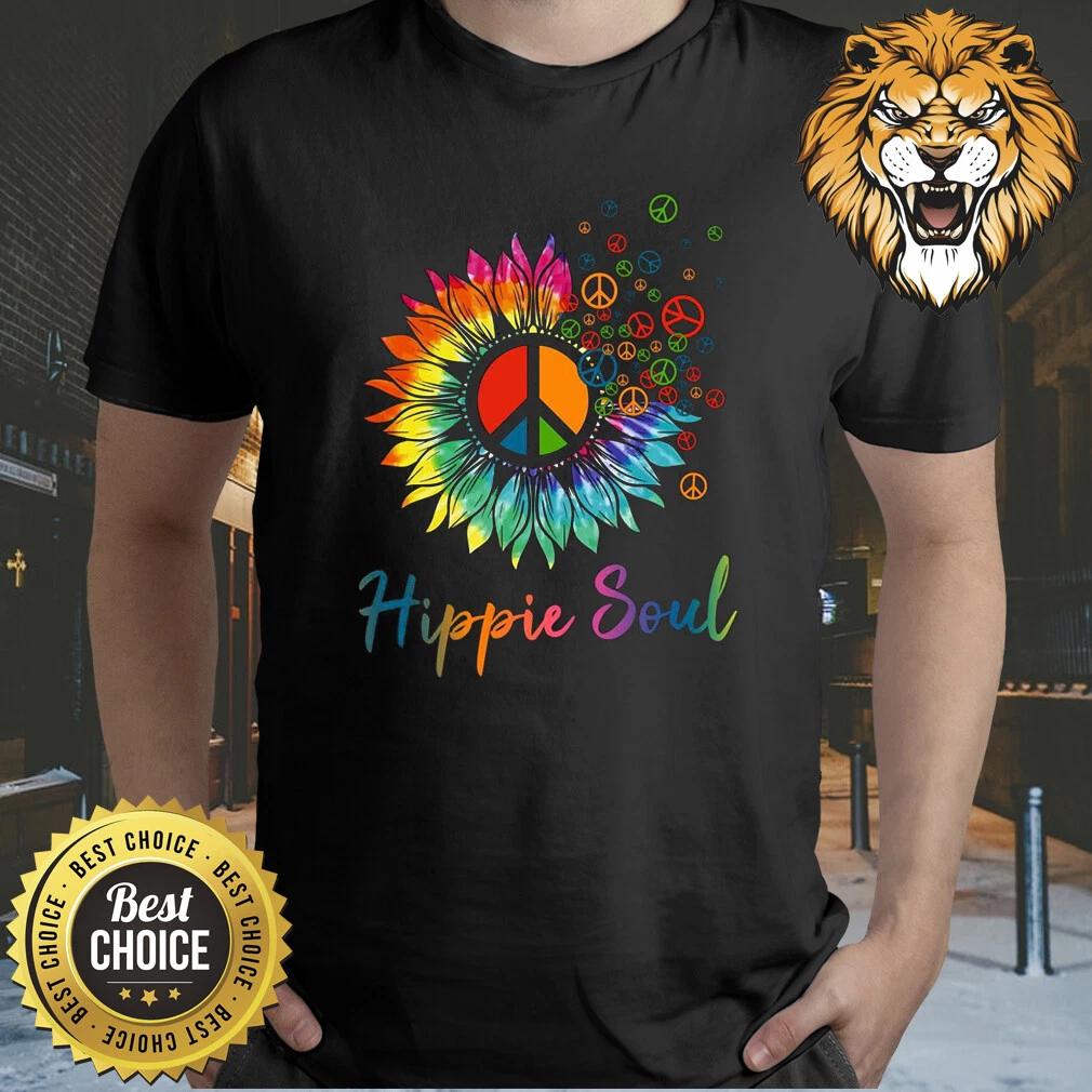Peace Sign Hippie Soul Retro Hippie Flower Lovers T-Shirt S-3XL S