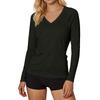 Women Lightweight Long Sleeve Sun Protection Shirt V Neck Quick Dry Breathable UV Protection Activewear Top for Outdoor Sports