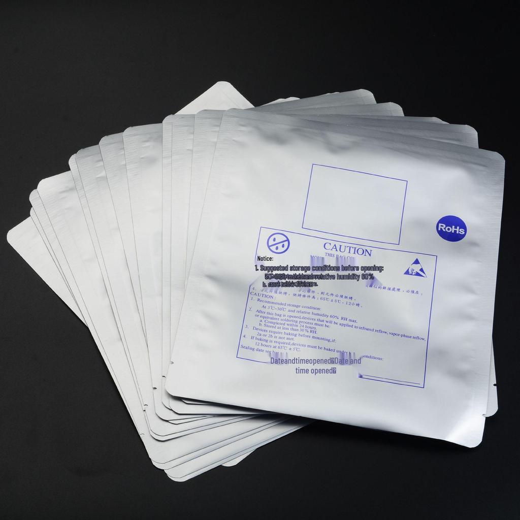 Aluminum Foil Anti-static LED Light Strip Packaging Bag 220*250*0.14