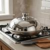 Universal Round Pot Lid Steam Vent Domed Mirror Finish Cookware for Cooking, Kitchen 28CM