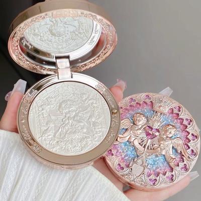 Flower Knows Body Glitter Little Angel Relief Highlight Face Powder Iluminador Makeup Contour Highlighter Palette 8g/0.3Fl.oz