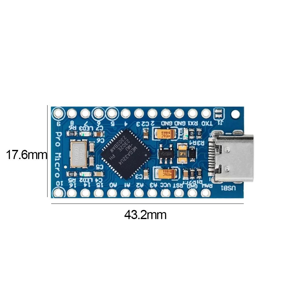 Pro Micro Development Module Board ATmega32U4 5V 16MHz Replace For Arduino ATMega 32U4 Pro Mini Voltage Regulator With 2 Row Pin
