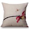 Chinese Retro Painting Style Classical Girl Lotus Cushion Covers Office Car Sofa Chair Home Decoration Cushion Cover Pillow Case