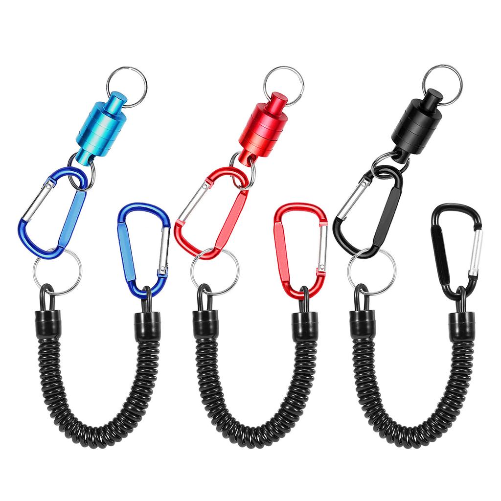 Magnet Fishing Magnetic Net Release Hanging Holder Lanyard Clip Carabiner Buckle Fly Fishing Hanging Holder Lanyard Clip