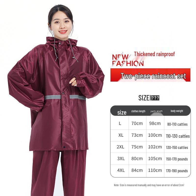 Unisex Waterproof Raincoat & Pants Set for Outdoor Cycling and Motorcycling