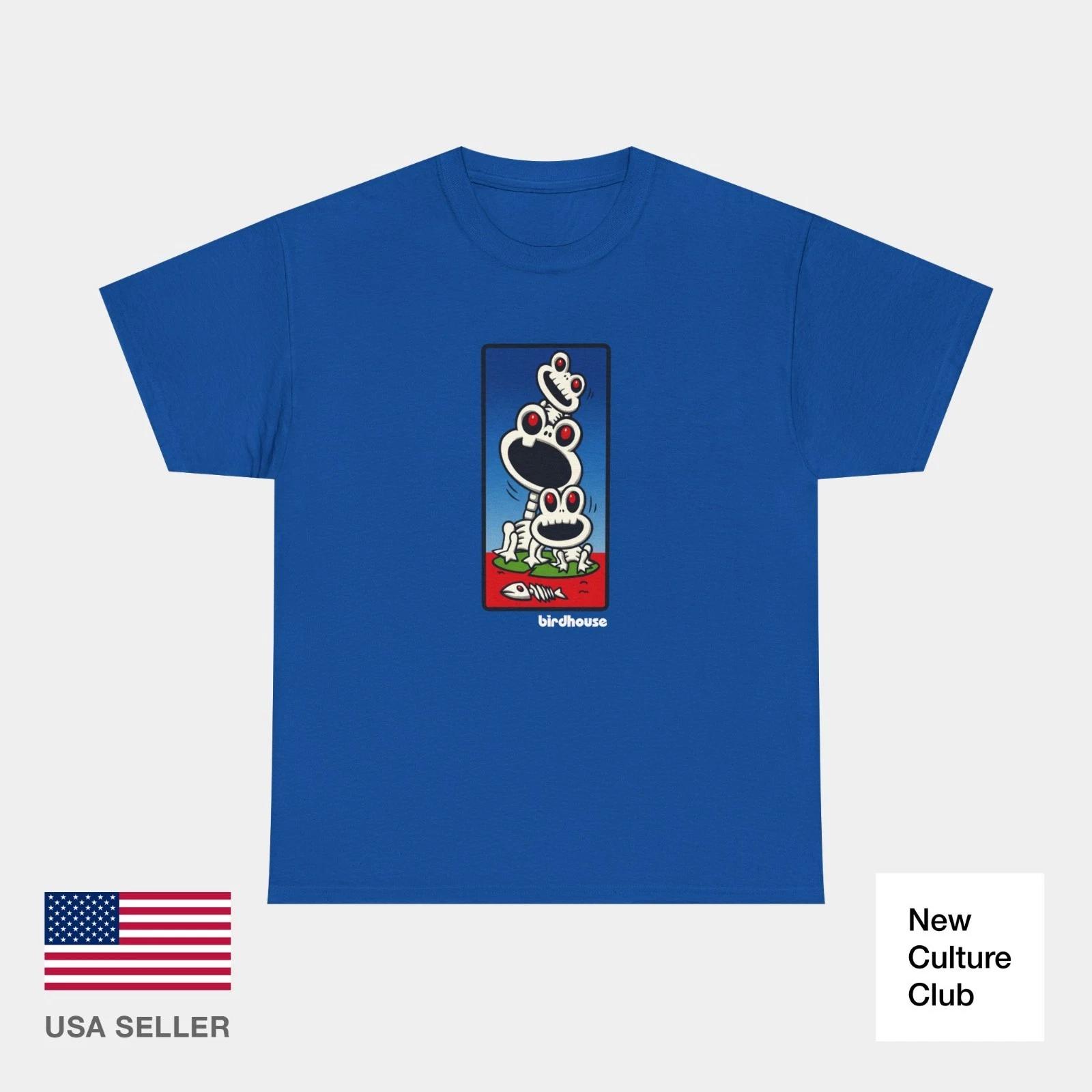 Dead Frogs Skeleton Birdhouse Santos Classic Skateboards 2002 T-Shirt Print XXL