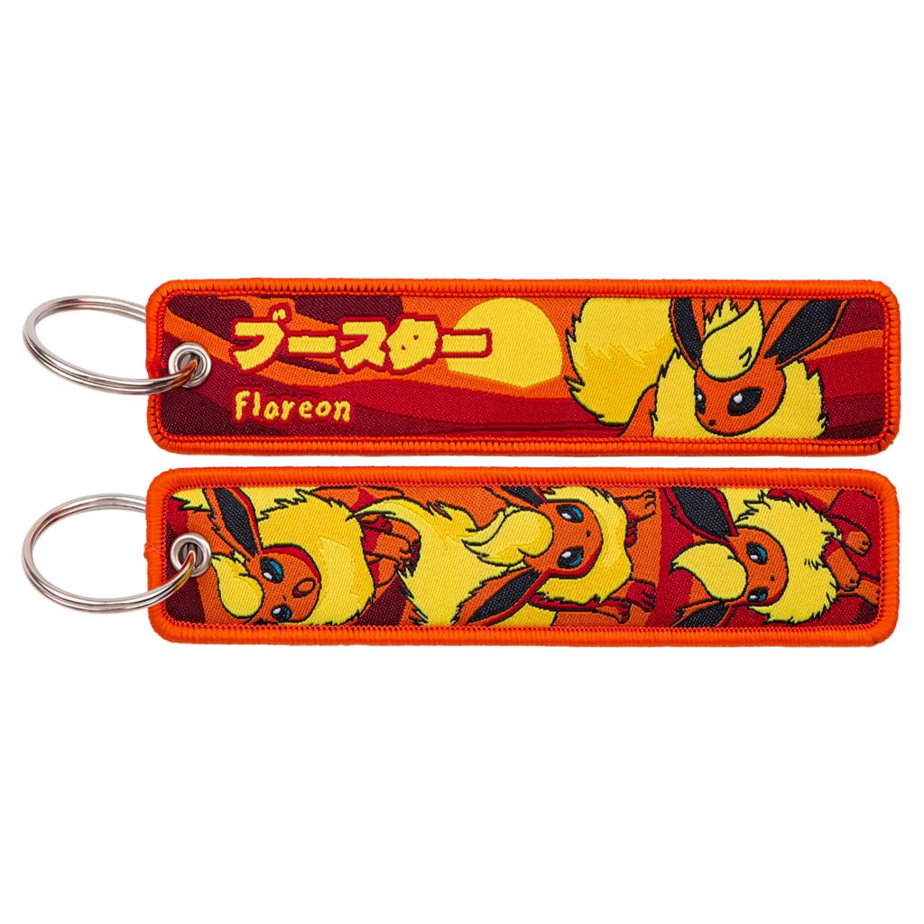 Japanese Anime Elf Monsters Keychain 1pcs Car Backpack Key Holder Embroidery Keyring Key Tag Jet Tag Accessories Gifts for Fans