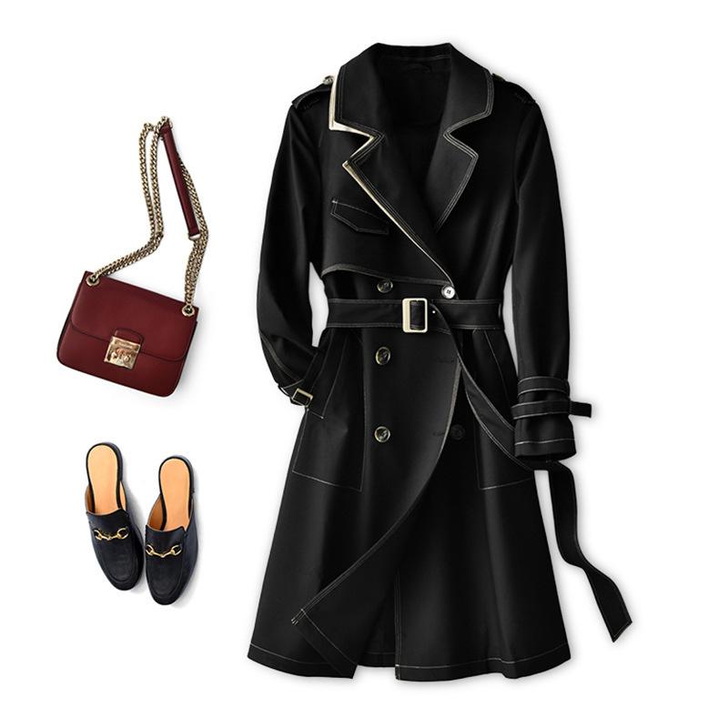High-quality trench coat women's new spring and autumn medium and long early spring thin coat trendy women's clothing