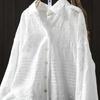 New Spring Fashion Lace Blouse Women Long Sleeve Casual Loose Basic Tops White Tee Shirt