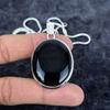 Black Onyx Gemstone Handmade 925 Sterling Silver Jewelry Pendant 2.13" M-2922