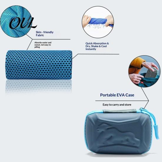 Quick-dry Workout Towel 1/5Pcs Cooling with Carrying Case, Quick Dry Absorbent Ice for Sweat-absorbing Gym Neck & Face, Breathable Chilly Sports, Gym,