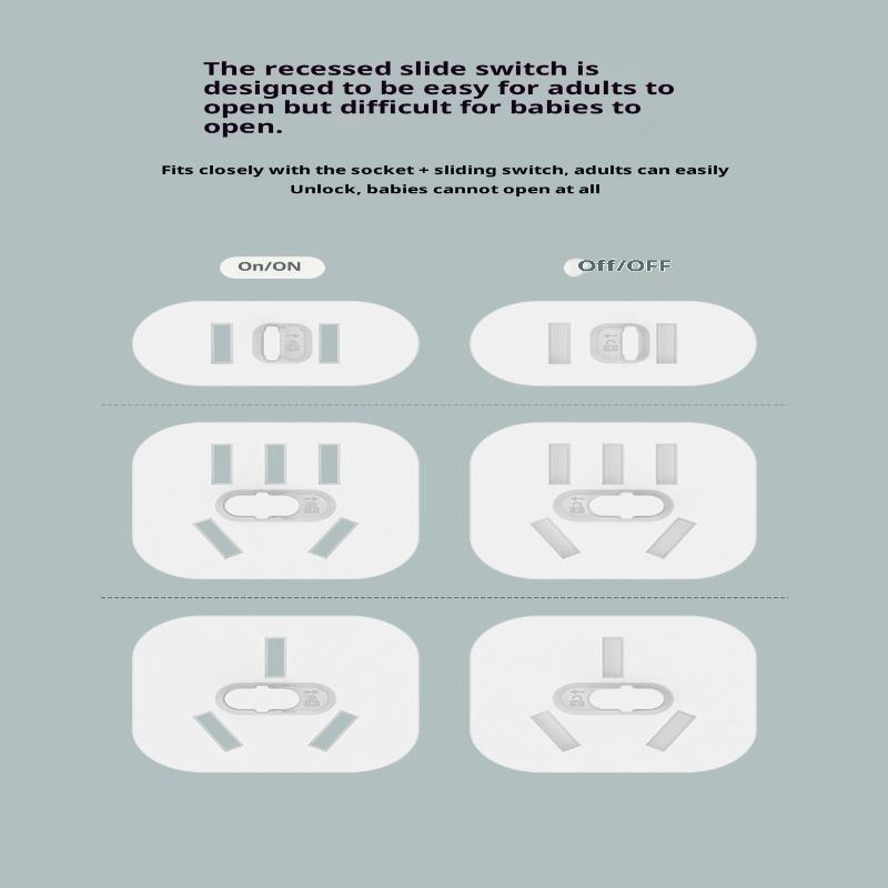 10Pcs Plug Guard, Us Standard Lock Socket Plugs Protector, Safety Anti Electric Baby Child Socket Plastic Security Locks