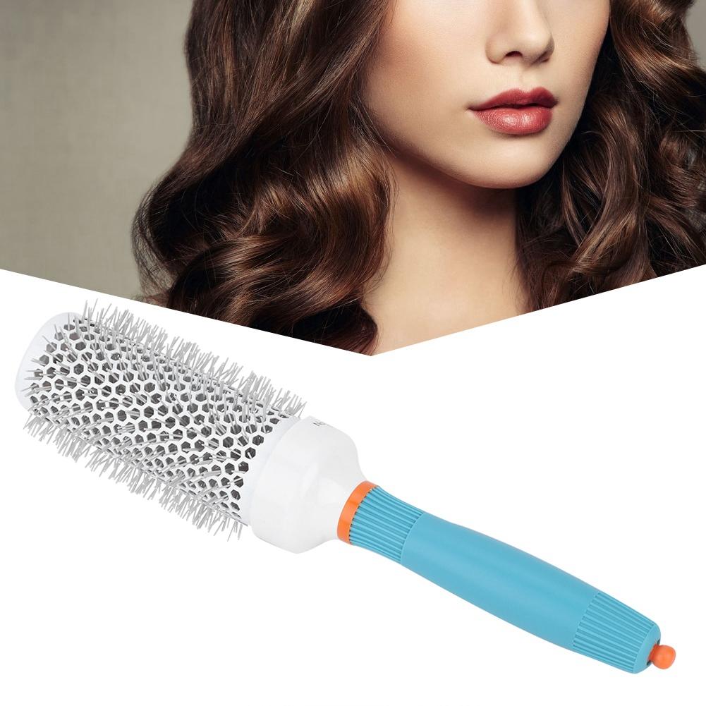 Aluminum Tube Roller Comb Round Hairdressing Comb Hair Styling Comb Hairstyle Tool 45#