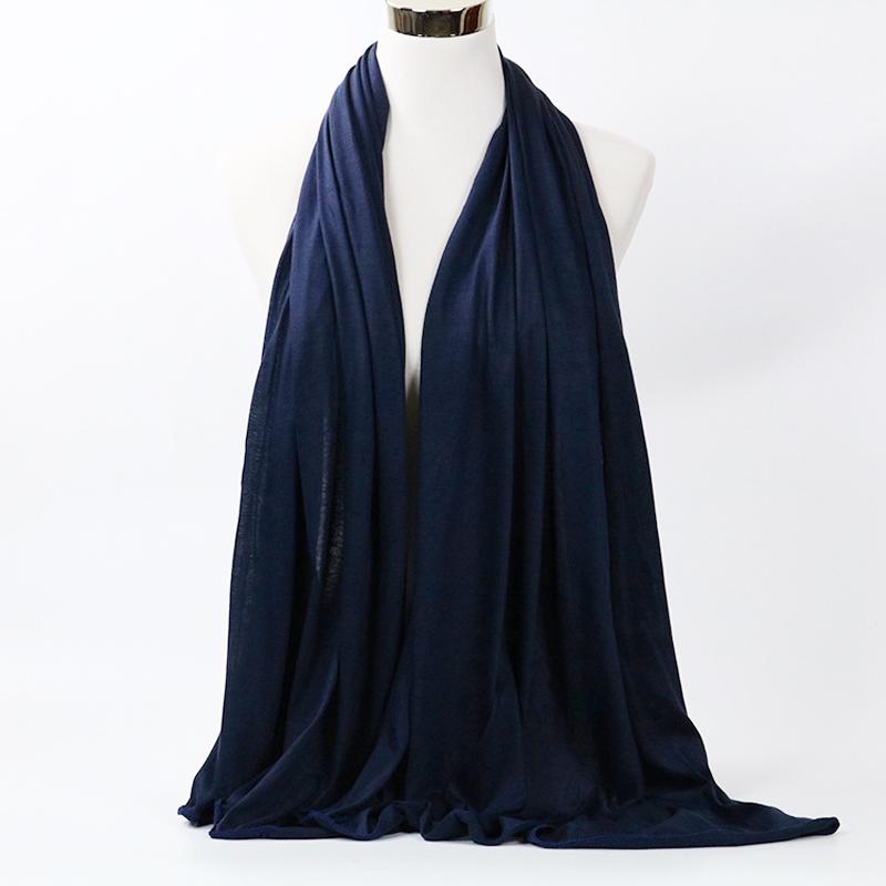 Monochrome Mercerized Cotton Jersey Scarf  Cotton Convenient Long Scarf  Turban