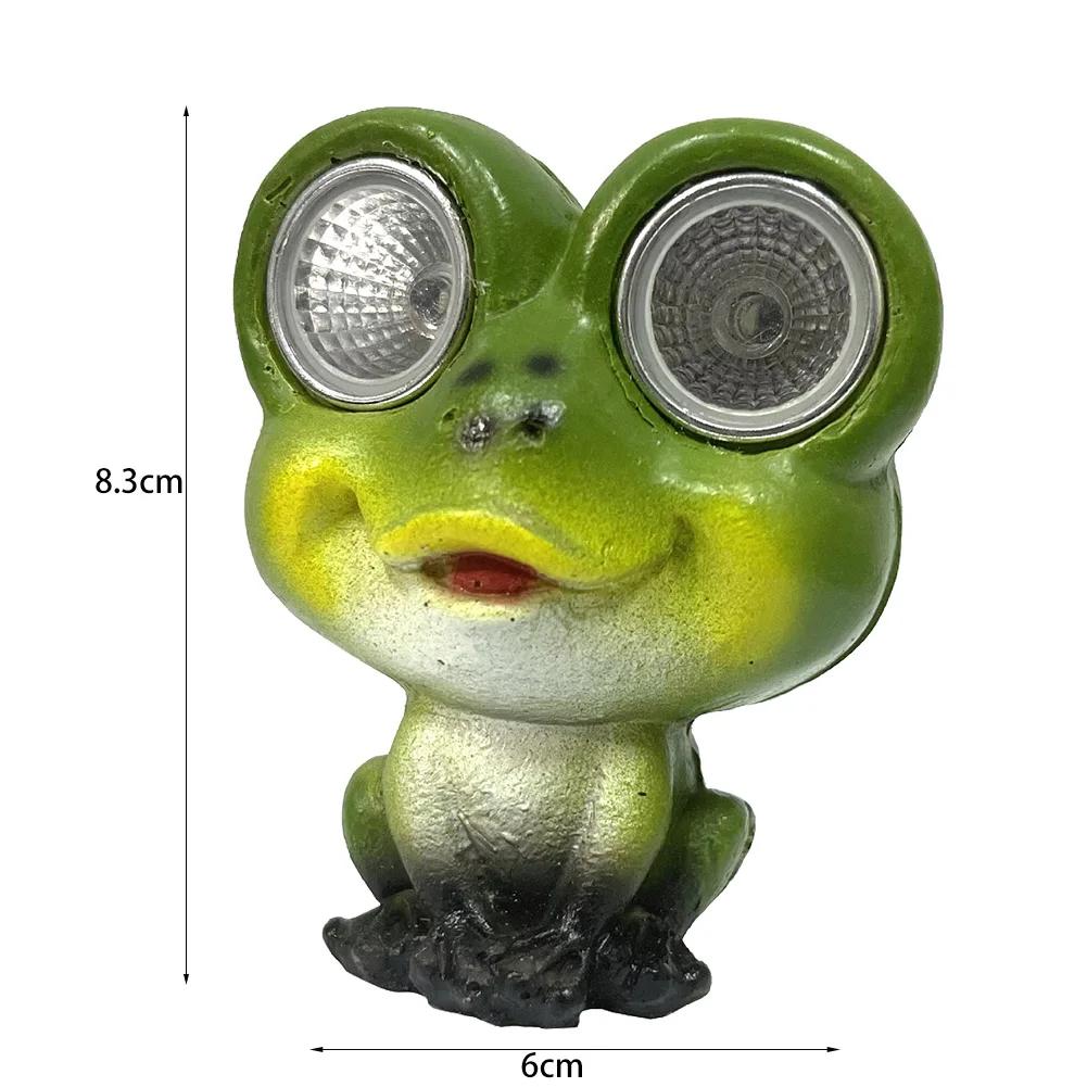 

Светодиодные светильники на солнечных батареях Садовые лампы для птиц, лягушек, животных, газонов, украшения, водонепроницаемые лампы, фигурки из смолы, уличные солнечные лампы