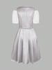 2025 Spring/Summer Women's European-American Maid Costume Beer Girl Lace-Up Dress Set