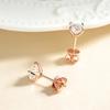 Smyoue 18K Plated 0.1-3CT Moissanite Stud Earrings for Women Men Sparkling Classic Bridal Jewelry 925 Silver Rose Gold Earring