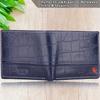 Denial Navy Printed RFID Blocking Leather Wallet for Men