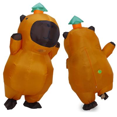 Kreslený kostým kapybary Nafukovací pre dospelých Maškarný halloweensky cosplay párty kostým Vystúpenie Nafúknutý odev Oblek so vzduchovým fúkaním
