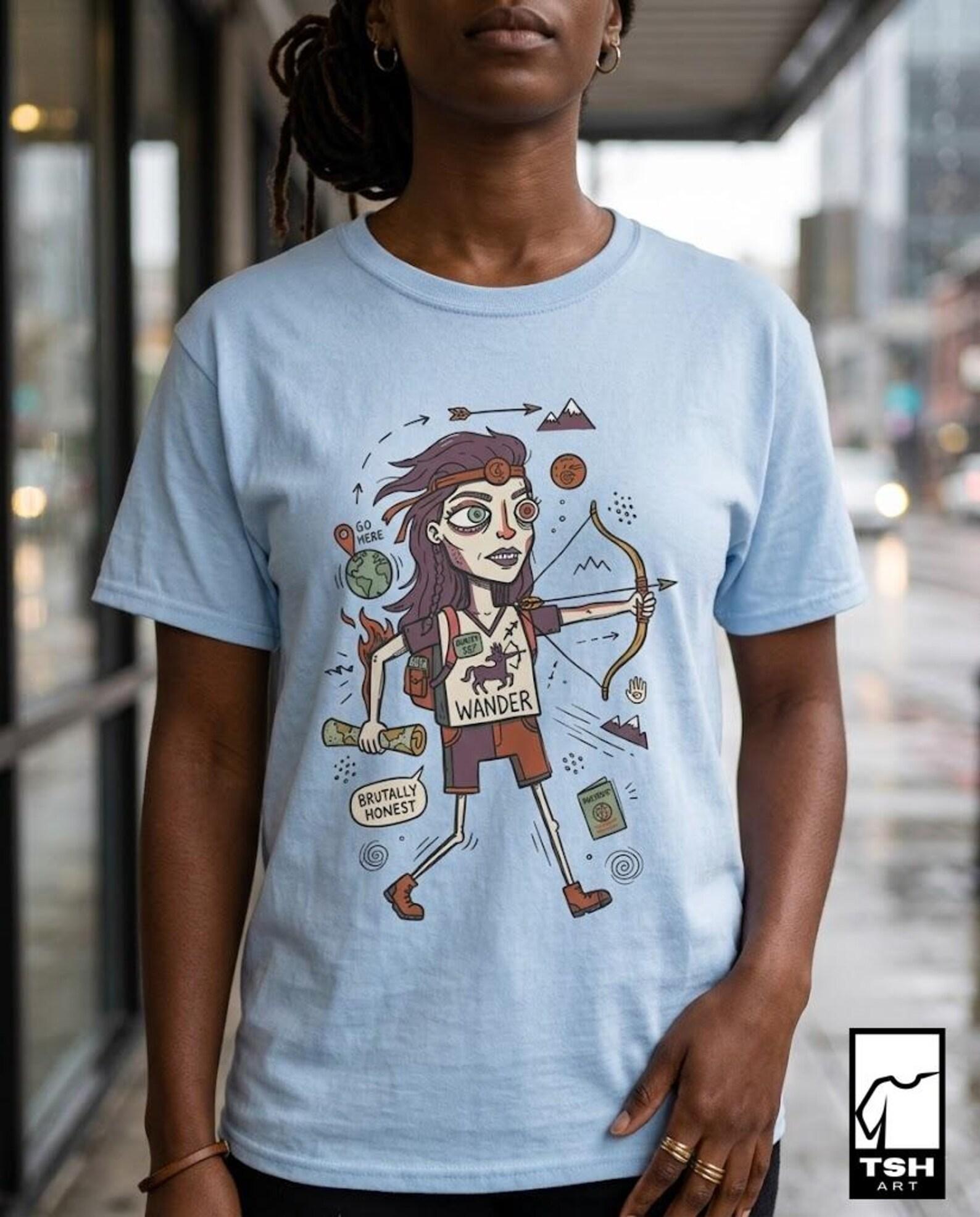 Sagittarius T-Shirt | Funny Zodiac Graphic Tee, Wanderlust Astrology Unisex Shirt, Sagittarius Birthday Gift S