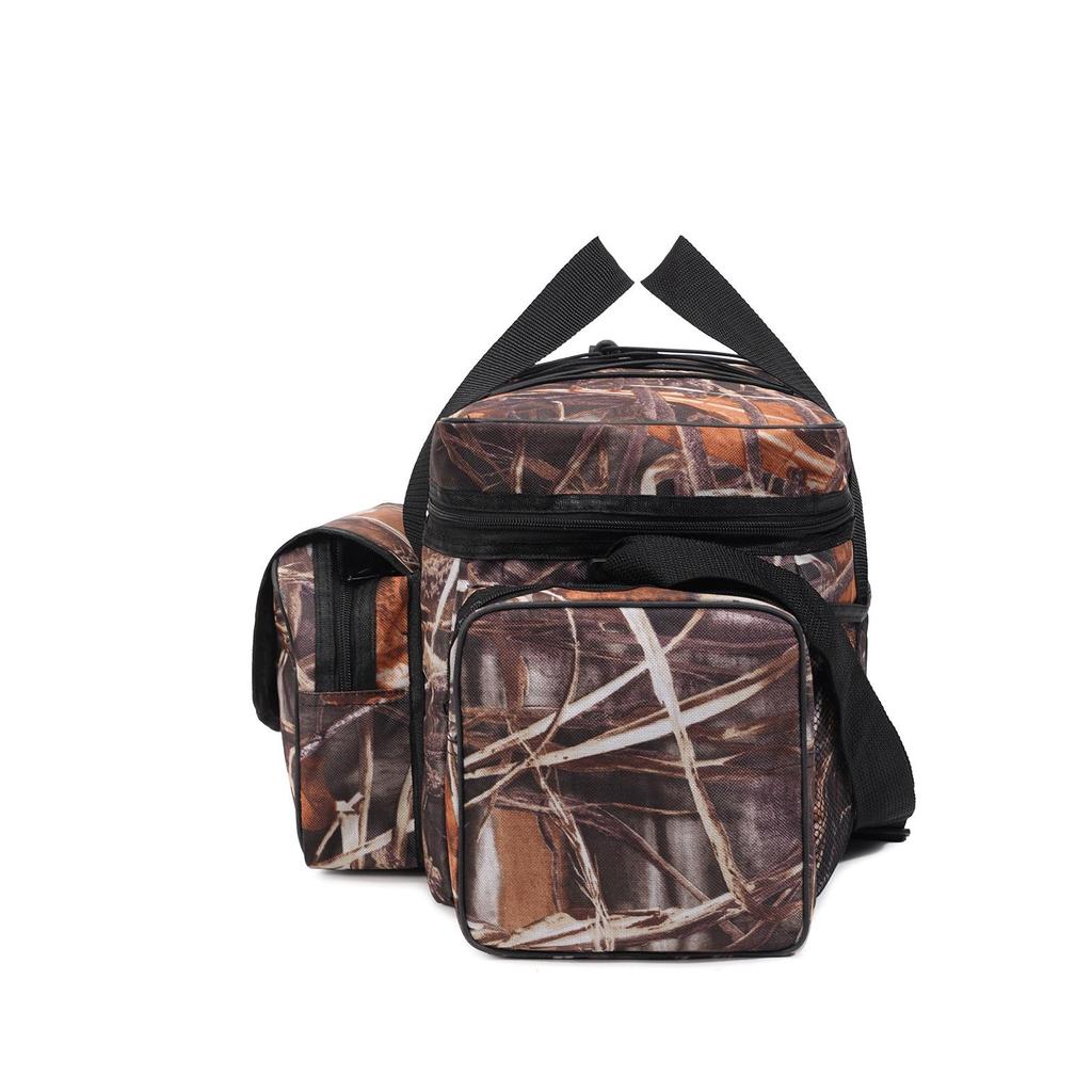 600D Camouflage Oxford Cloth Multi-functional Fishing Gear Bag - Large Capacity Shoulder/Crossbody/Handheld Rod & Lure Storage Bag.