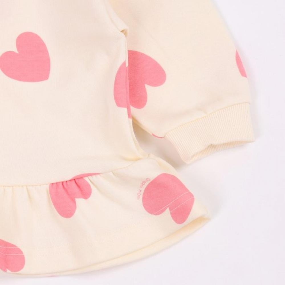 Organicmom Pink Heart Long Sleeve Wear Mjspej07