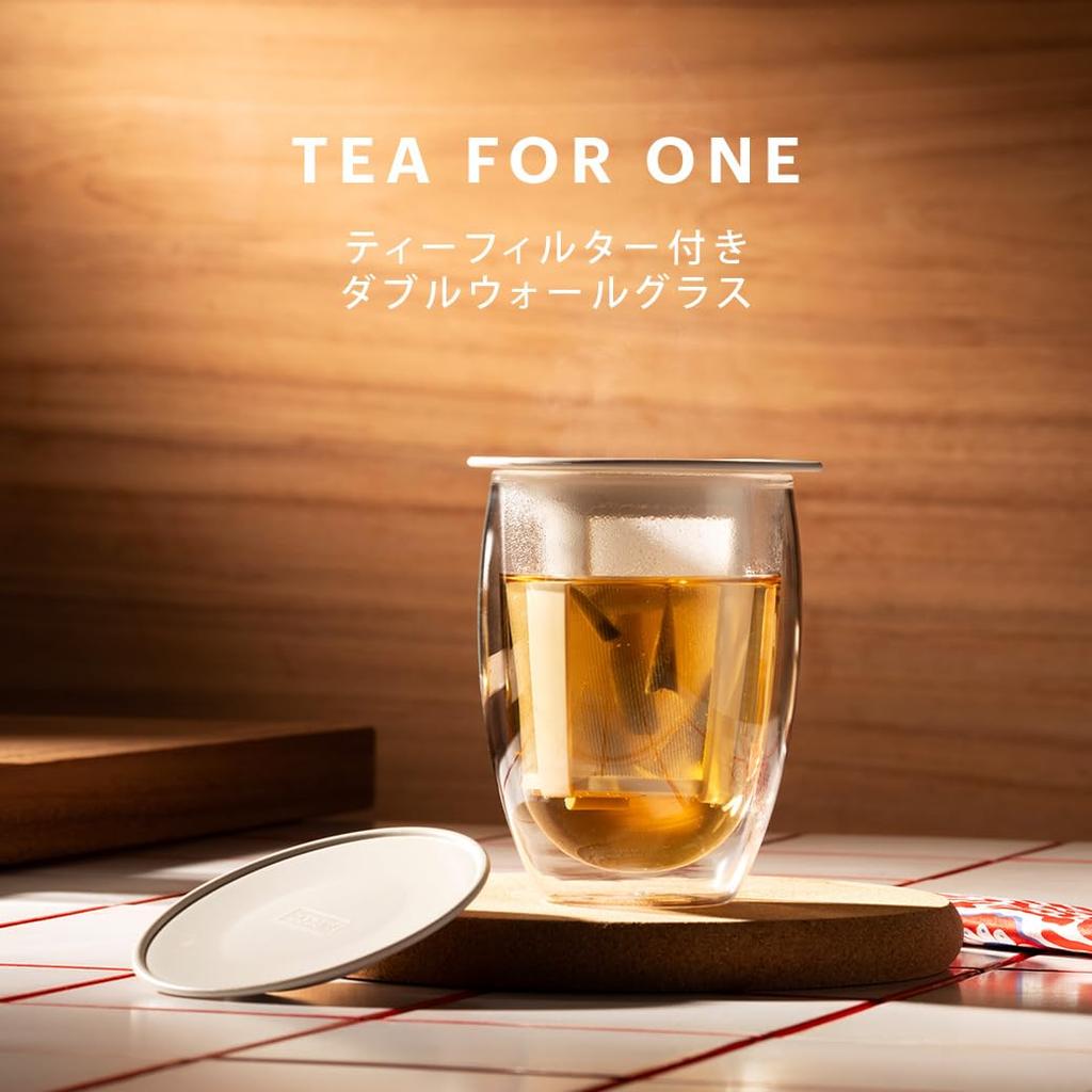 BODUM Tea Tea for 350ml Glass with Tea for Black Green Chinese Herbal and Fruit Plastic Glass Dishwasher Safe Teapot, Maker, One, Double-Walled