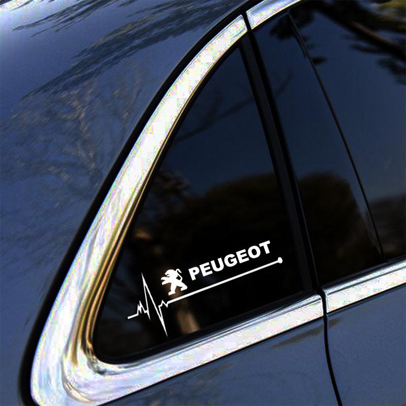 2 car stickers laser reflective decoration suitable for Peugeot 207 208 301 307 308 406 407 408 508 2008 3008 4008 5008 car deco